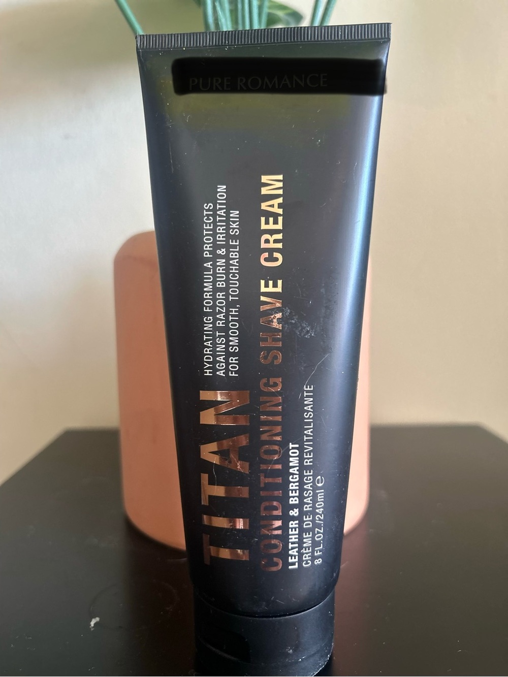 Titan Conditioning Shave Cream — Black with Gold Text